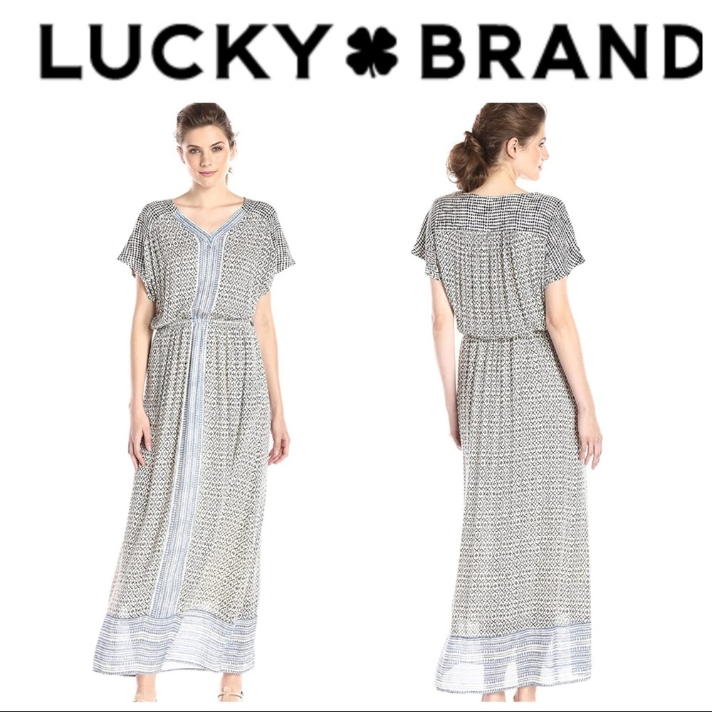 Lucky Brand Women's Turkish Scarf Maxi Dress SZ XS